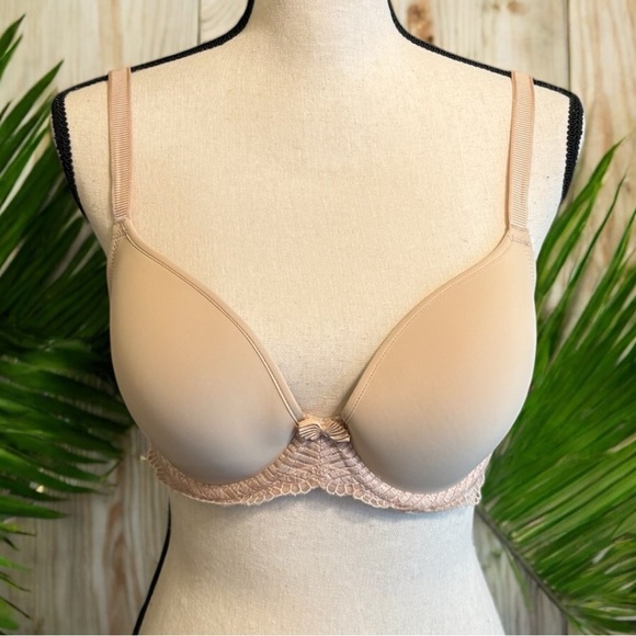 Wacoal La Femme Underwire T-Shirt Bra 853117 - 32E (US 32DD) “Naturally Nude” - Picture 2 of 11